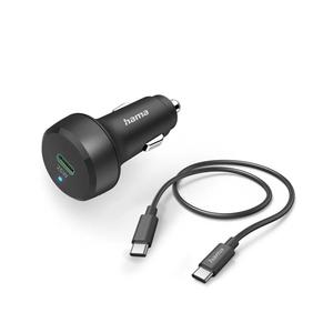 Hama 201614 rychlá USB nabíječka do vozidla USB-C PD/QC 25 W + kabel USB C-C 1 m